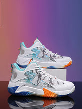 Load image into Gallery viewer, Men Camo Chinese Dragon Pattern Lace up Front Basketball Shoes
