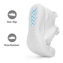 Load image into Gallery viewer, Akk Womens Athletic Walking Shoes - Memory Foam Lightweight Tennis Sports Shoes Gym Jogging Slip On Running Sneakers Blue-Pink Size 9.5
