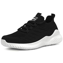 Load image into Gallery viewer, Akk Womens Athletic Walking Shoes - Memory Foam Lightweight Tennis Sports Shoes Gym Jogging Slip On Running Sneakers Blue-Pink Size 9.5
