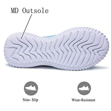 Load image into Gallery viewer, Akk Womens Athletic Walking Shoes - Memory Foam Lightweight Tennis Sports Shoes Gym Jogging Slip On Running Sneakers Blue-Pink Size 9.5
