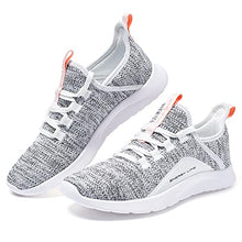 Load image into Gallery viewer, ALEADER Women&#39;s Energycloud Slip On Walking Shoes Pure Running Shoes for Gym Workout Treadmill Running Errands White Gray Size 6 US
