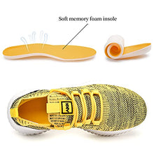 Load image into Gallery viewer, Akk Womens Athletic Walking Shoes - Memory Foam Lightweight Tennis Sports Shoes Gym Jogging Slip On Running Sneakers Blue-Pink Size 9.5
