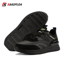 Load image into Gallery viewer, Men&#39;s fashion running shoes leather sneakers lace-up shoes lightweight shoes
