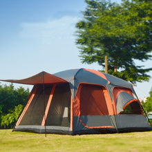 Last inn bildet i Galleri-visningsprogrammet, Camping tent with double layer waterproof with super-large sizes of 460 x 305 x 215 cm for up to 8 people in one hall and two bedrooms
