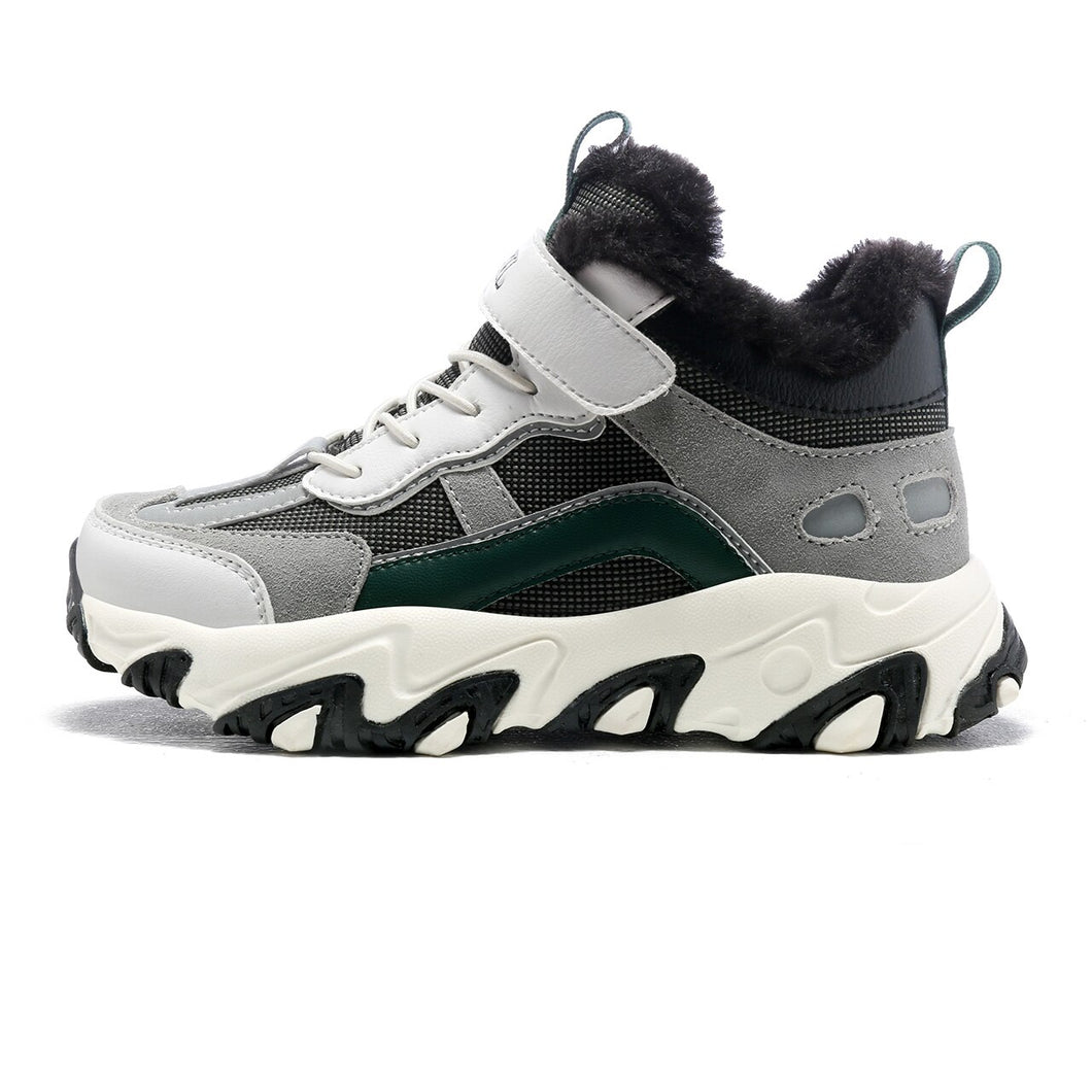 Children's sports shoes outdoor velvet shoes, new winter non-slip cotton walking shoes