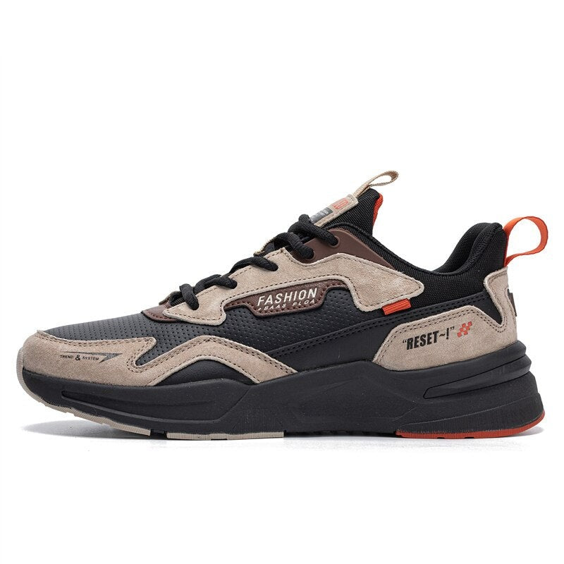 Leather men's walking shoes lightweight waterproof comfortable shoes running shoes