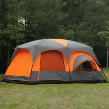 Last inn bildet i Galleri-visningsprogrammet, Camping tent with double layer waterproof with super-large sizes of 460 x 305 x 215 cm for up to 8 people in one hall and two bedrooms
